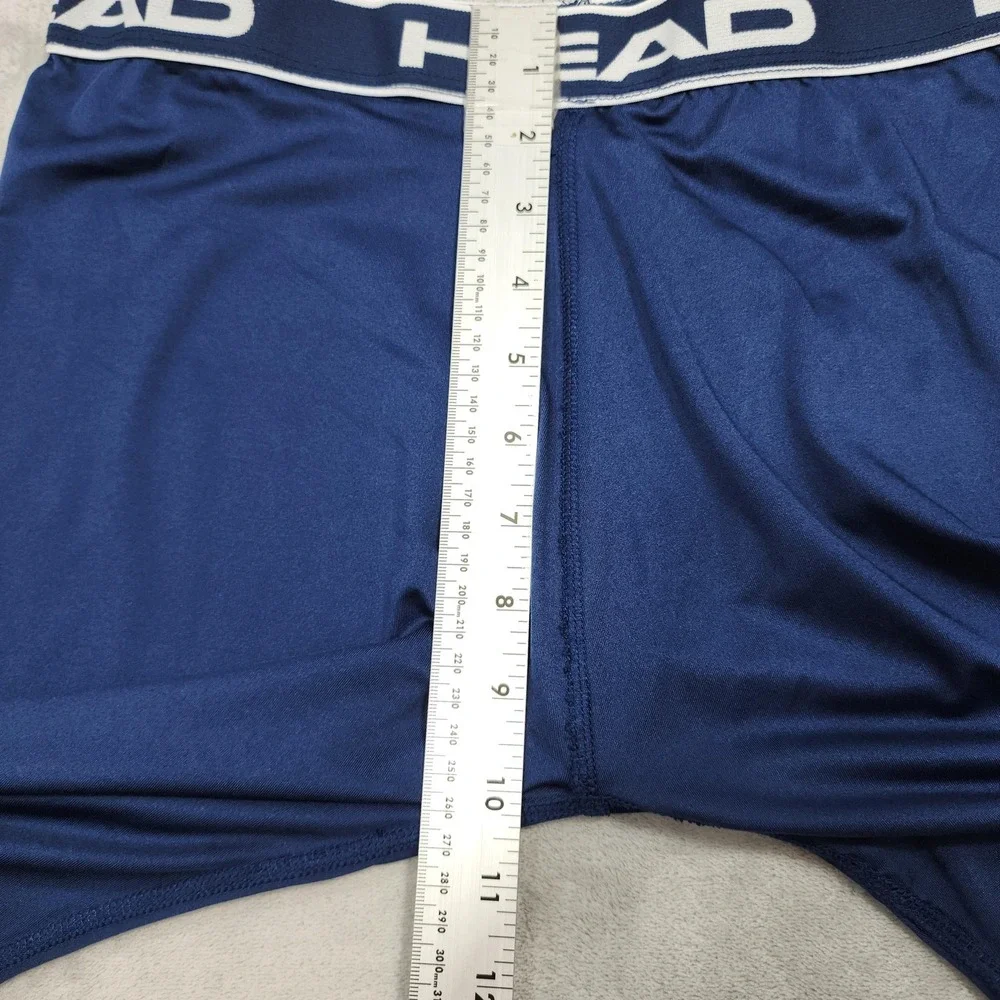 HEAD Leggings Mens M Blue Compression Stretch Base Layer Running Athletic Gym